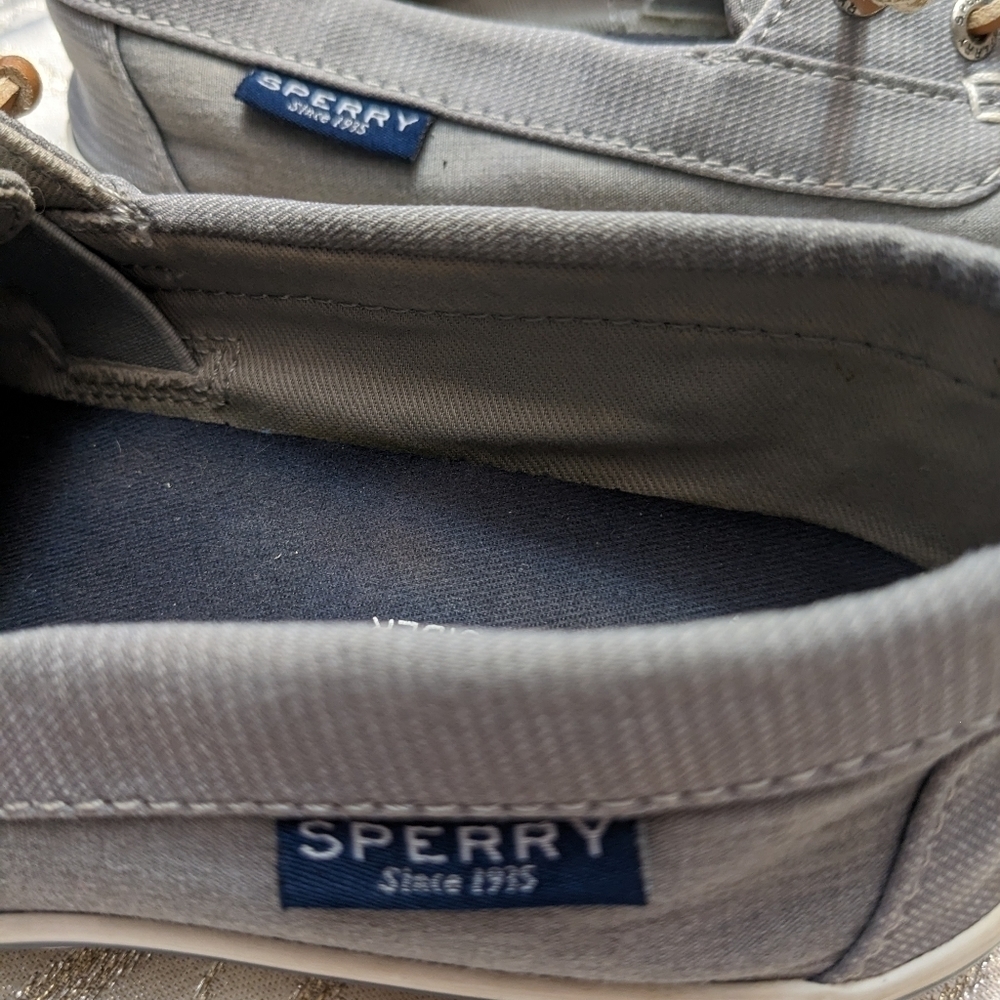 Sperry Lounge Away Top Sider Sneakers Gray Wm Size 5 / Kids Size 3.5 - Picture 11 of 12